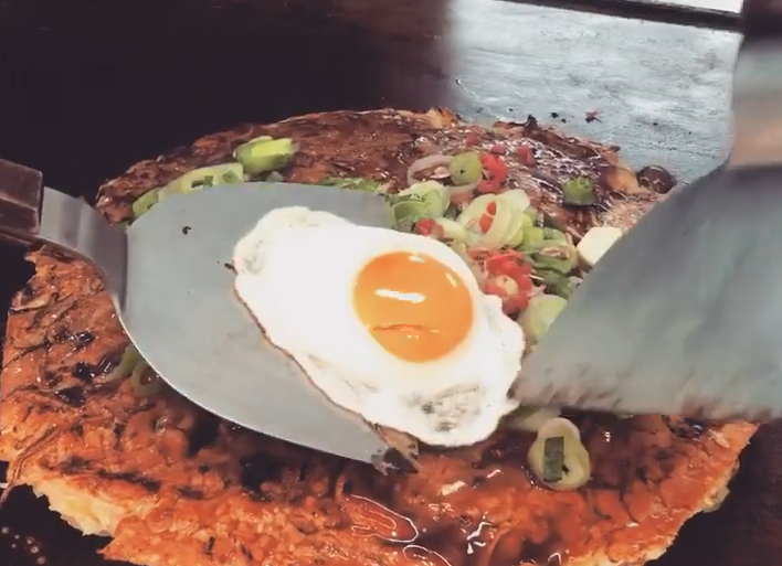 お好み焼き　焼き時間